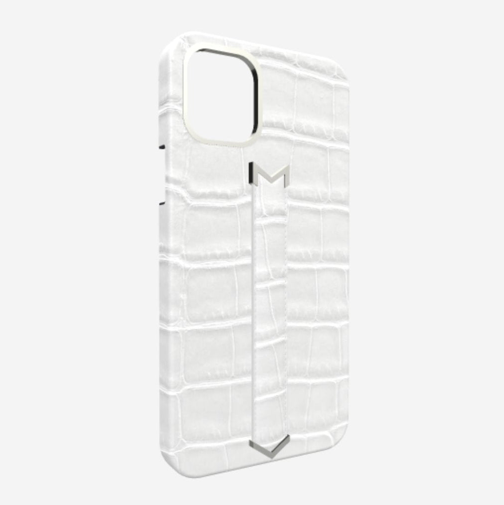 Finger Strap Case for iPhone 13 Pro in Genuine Alligator 