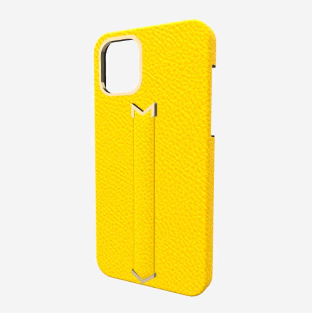 Finger Strap Case for iPhone 13 Pro in Genuine Calfskin 