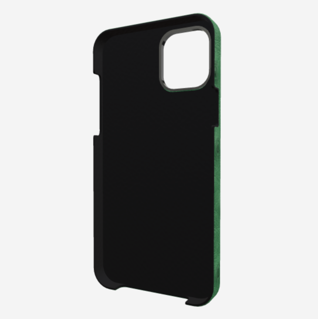 Finger Strap Case for iPhone 13 Pro in Genuine Ostrich 
