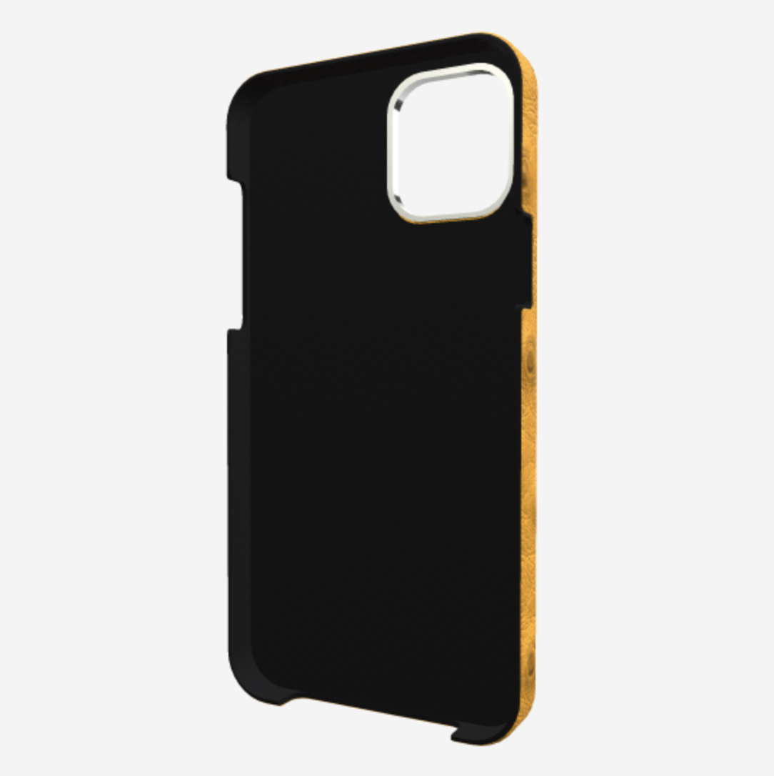 Finger Strap Case for iPhone 13 Pro in Genuine Ostrich 