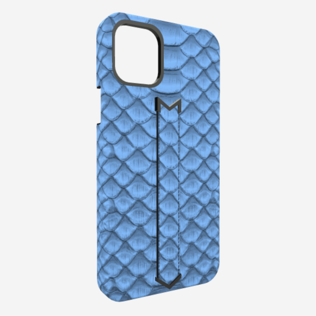Finger Strap Case for iPhone 13 Pro in Genuine Python 