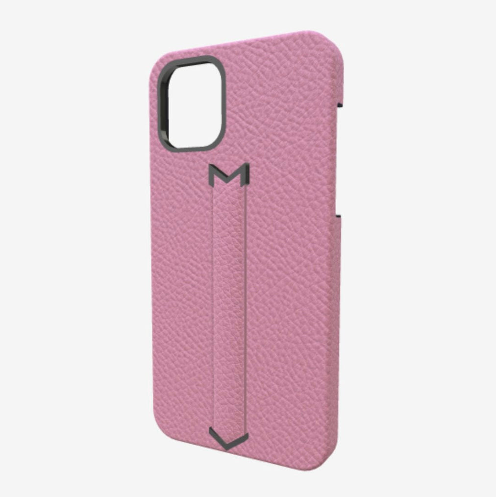 Finger Strap Case for iPhone 13 Pro Max in Genuine Calfskin 