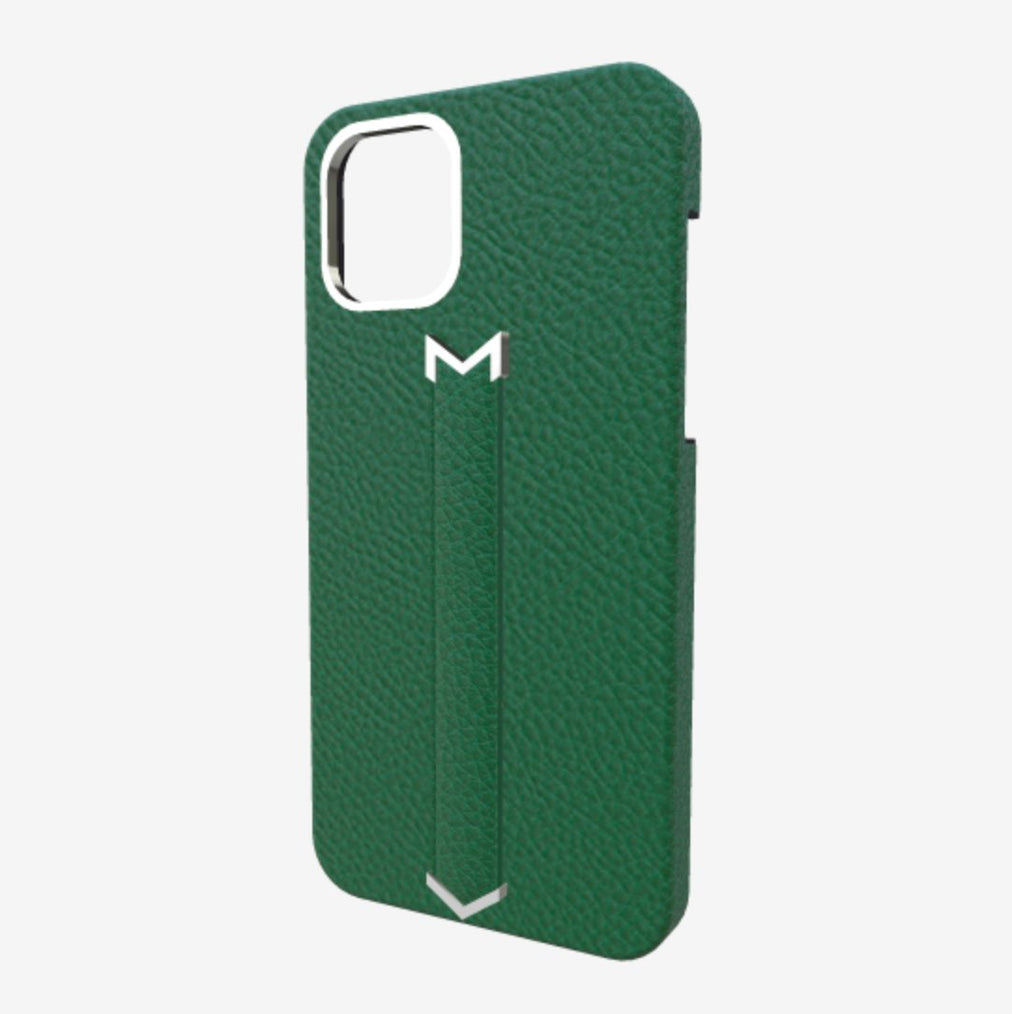 Finger Strap Case for iPhone 13 Pro Max in Genuine Calfskin 