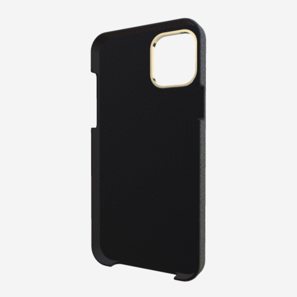 Finger Strap Case for iPhone 13 Pro Max in Genuine Calfskin 
